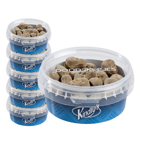 Kindlys Ensemble avantage de bonbons - 6 pots gentiment contenant Salmiak grêle à 120 grammes