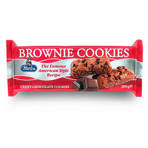 Merba Voordeelverpakking Snoepgoed - 6 verpakkingen Merba Brownie Cookies á 200 gram