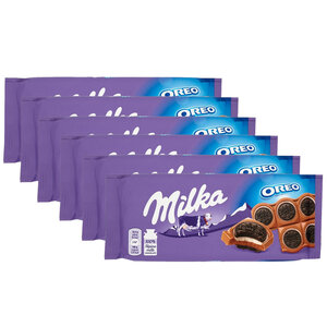 Milka Confezione risparmio di caramelle - 6 barrette di cioccolato Milka Oreo Sandwich da 92 grammi ciascuna Milka Confezione risparmio di caramelle - 6 barrette di cioccolato Milka Oreo Sandwich da 92 grammi ciascuna