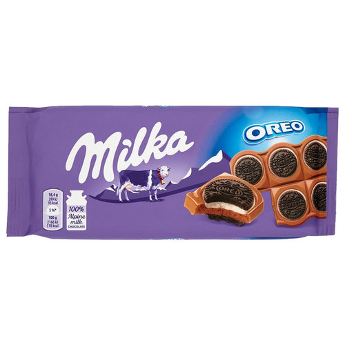 Milka Vorteilsverpackung Candy - 6 Riegel Milka Schokoriegel Oreo Sandwich á 92 Gramm