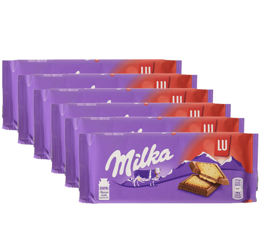 Advantage Packing Sweets - 6 bars Milka Chocolate bar Lu á 87 grams