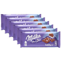 Vorteilsverpackung Candy - 6 Riegel Milka Schokoriegel Bubbly á 100 Gramm