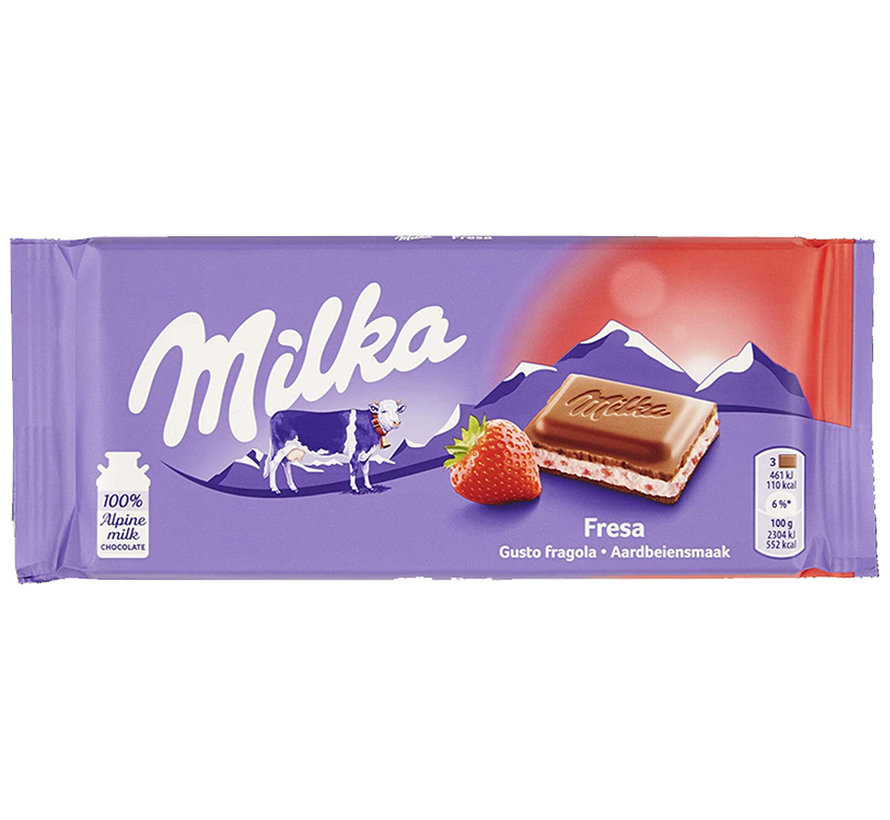 Advantage Packing Sweets - 6 Bars Milka Chocolate Bar Strawberry á 100 grams