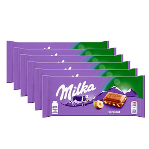 Milka Advantage package Sweets - 6 strips of Milka Chocolate bar Hazelnut to 100 grams