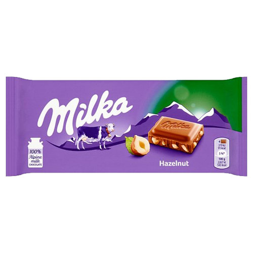 Milka Avantage Emballage Soudoux - 6 bandes de noisette de la barre de chocolat Milka à 100 grammes