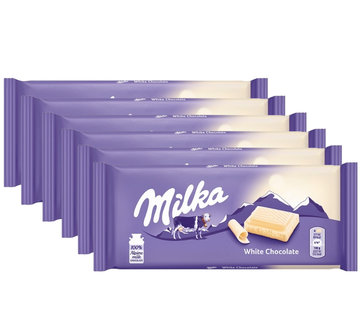 Milka Voordeelverpakking Snoepgoed - 6 repen Milka chocoladereep Wit á 100 gram