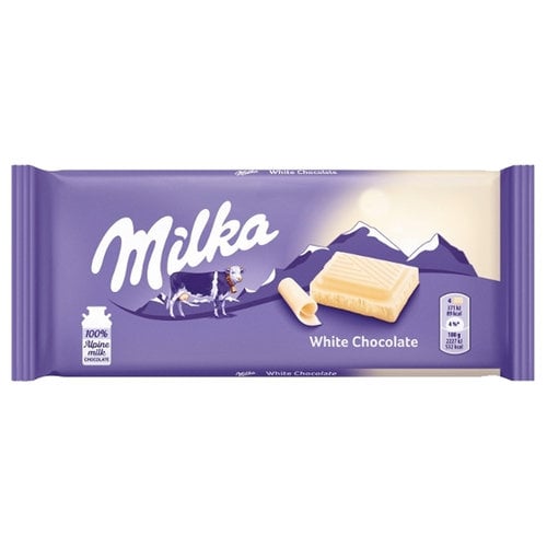 Milka Advantage Package Sweets - 6 bandes de Mila Chocolate Bar blanc de 100 grammes