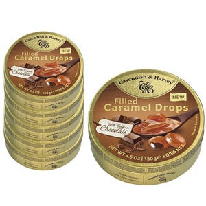 Confezione Risparmio di Caramelle - 6 lattine di Caramello con Gocce di Cioccolato da 130 grammi ciascuna