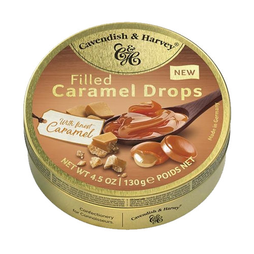 Voordeelverpakking Snoepgoed - 6 blikjes Caramel met Caramel Drops á 130 gram