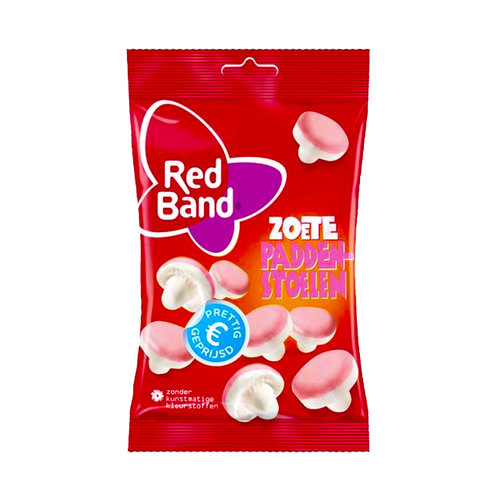 Red band Voordeelverpakking Snoepgoed - 6 zakken Red Band Zoete Paddenstoelen á 130 gram