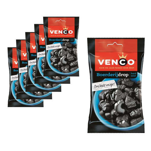 Venco Voordeelverpakking Snoepgoed - 6 zakken Venco Boerderijdrop á 173 gram