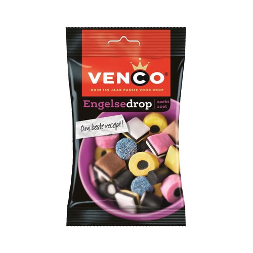 Venco Voordeelverpakking Snoepgoed - 6 zakken Venco Engelse Drop á 100 gram