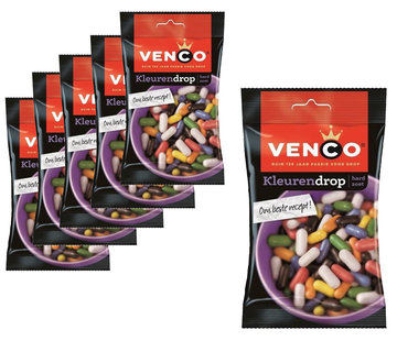 Venco Voordeelverpakking Snoepgoed - 6 zakken Venco Kleurendrop á 166 gram