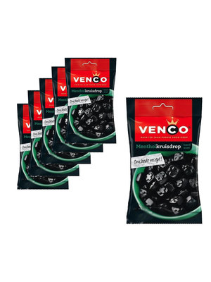 Venco Voordeelverpakking Snoepgoed - 6 zakken Venco Mentholkruisdrop á 173 gram