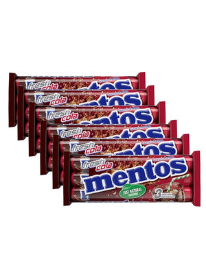 Mentos Voordeelverpakking Snoepgoed - 6 x 3-pack Mentos Fresh Cola á 38 gram per rol