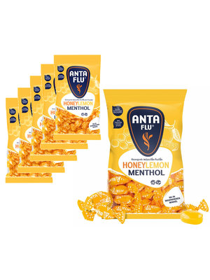 Voordeelverpakking Snoepgoed - 6 zakken Antiflu Menthol Honey/Lemon á 165 gram