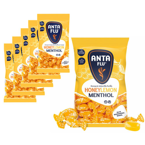 Ensemble avantage de bonbons - 6 sacs d'antiflu menthol miel / citron à 165 grammes