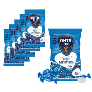Confezione risparmio di caramelle - 6 bustine Antiflu Menthol Mint Blue da 165 grammi ciascuna