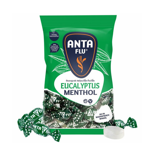 Voordeelverpakking Snoepgoed - 6 zakken Antiflu Menthol Groen á 165 gram