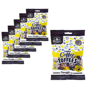Confezione risparmio di caramelle - 6 confezioni di Walkers Coffee Toffees, 150 grammi ciascuna Confezione risparmio di caramelle - 6 confezioni di Walkers Coffee Toffees, 150 grammi ciascuna
