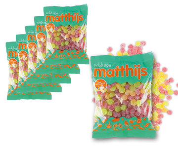Matthijs Advantage Packing Sweets - 6 Bags Matthijs Veggy Sour Dots Mix á 400 grams