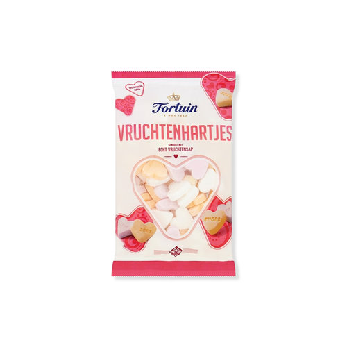 Advantage package of sweets - 6 bags of fruit hearts fortune of 200 grams