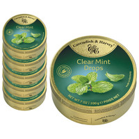 Voordeelverpakking Snoepgoed - 6 blikjes Clear Mint Drops á 200 gram