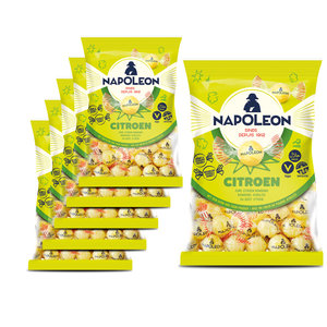 Napoleon Confezione risparmio di caramelle - 6 confezioni di palline di limone Napoleon, 150 grammi ciascuna
