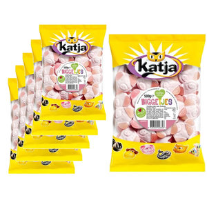 Katja Confezione Risparmio di Caramelle - 6 confezioni di Katja Piglets, 500 grammi ciascuna