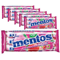 Voordeelverpakking Snoepgoed - 6 x 3 rollen Mentos Aardbei-Mix á 38 gram per rol