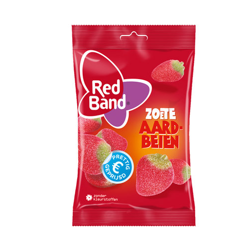 Red band Voordeelverpakking Snoepgoed - 6 zakken Red Band Aardbeien á 180 gram