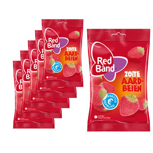 Red band Advantage package Candy - 6 bags Red Band Strawberries of 180 grams