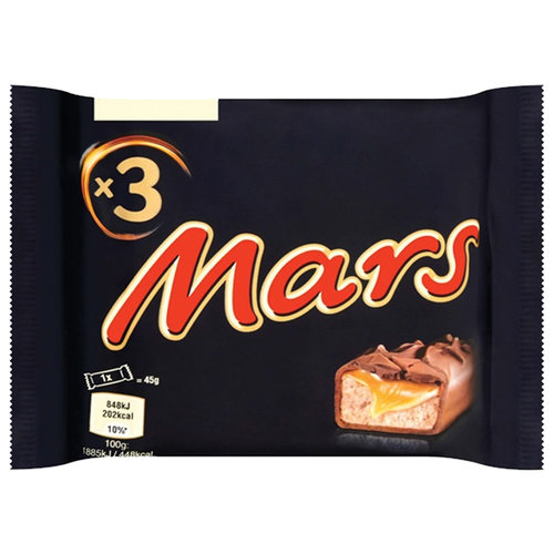 Advantage package of sweets - 6 x 3 -pack Mars to 135 grams