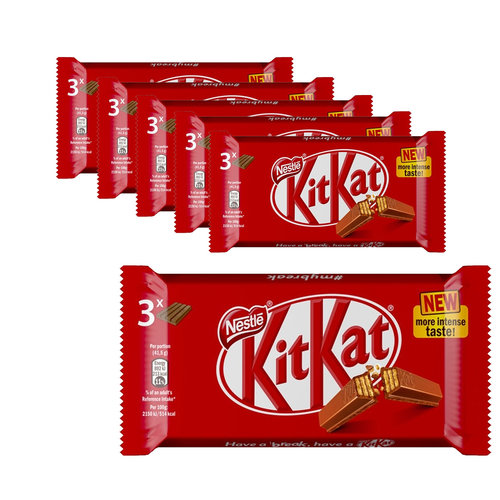 Voordeelverpakking Snoepgoed - 6 x 3-pack Nestle Kitkat á 124,5 gram