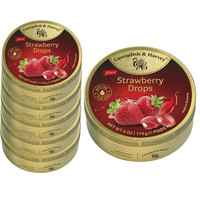 Voordeelverpakking Snoepgoed - 6 blikjes Strawberry Drops á 175 gram