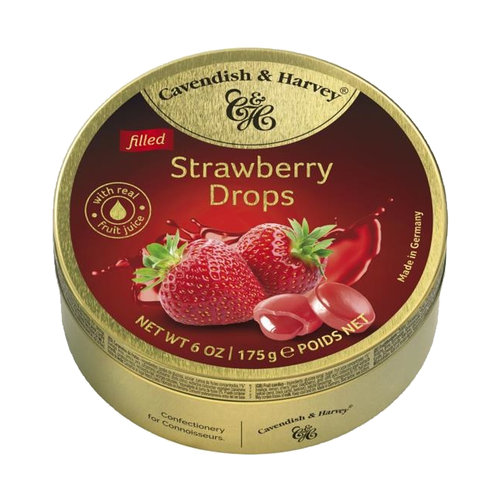 Advantage package of sweets - 6 cans of strawberry drops to 175 grams