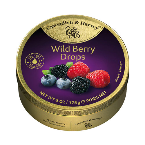 Voordeelverpakking Snoepgoed - 6 blikjes Wild Berry Drops á 175 gram