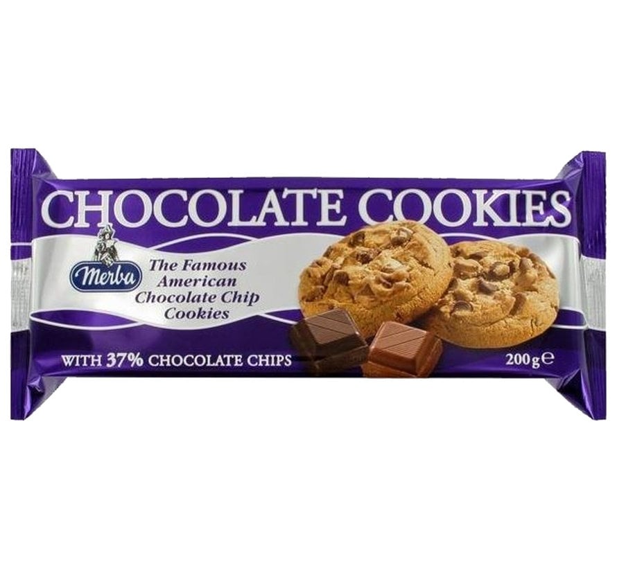 Voordeelverpakking Snoepgoed - 6 verpakkingen Merba Chocolate Cookies á 200 gram