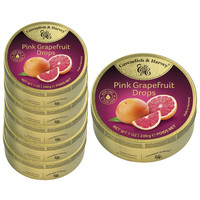 Voordeelverpakking Snoepgoed - 6 blikjes Pink Grapefruit Drops á 200 gram