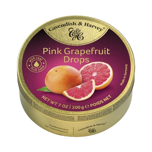 Voordeelverpakking Snoepgoed - 6 blikjes Pink Grapefruit Drops á 200 gram