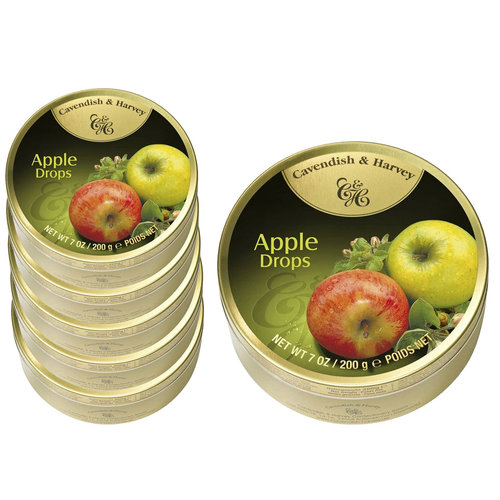 Advantage package of sweets - 6 cans Apple drops of 200 grams