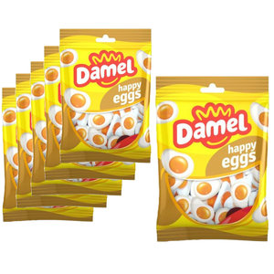 Damel Confezione risparmio di caramelle - 6 confezioni di Damel Happy Eggs da 150 grammi ciascuna