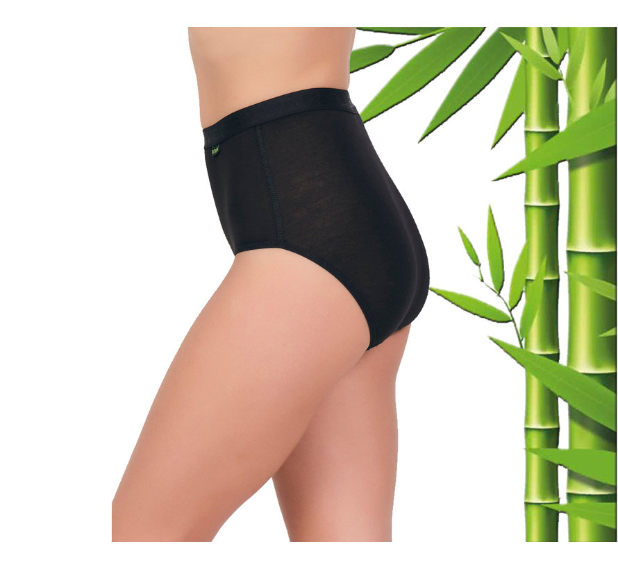 3 Stuks Boru Bamboo Hipster Dames - Bamboe - Zwart - Maat XL