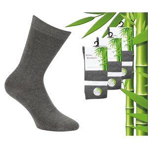 Boru Bamboo 3 paires de chaussettes en bambou boru - bambou - mgrijs - taille 43-45