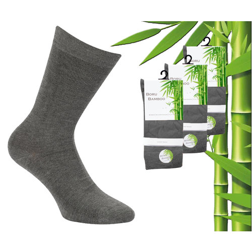 Boru Bamboo 3 Paar Boru Bambussocken - Bambus - Mgrey - Größe 39-42 Boru Bamboo 3 Paar Boru Bambussocken - Bambus - Mgrey - Größe 39-42