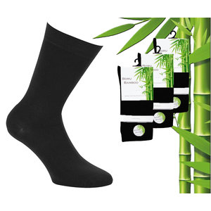 Boru Bamboo 3 paires de chaussettes en bambou boru - bambou - noir - taille 43-45