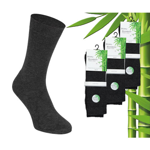 Boru Bamboo 3 pairs of boru bamboo socks - bamboo - terry cloth - antra - size 43-45