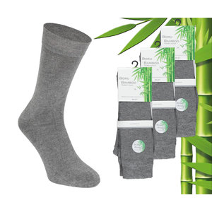 Boru Bamboo 3 paires de chaussettes en bambou boru - bambou - tissu Terry - gris - taille 46-47