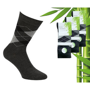 Boru Bamboo 3 pairs of Boru Bamboo socks - Bamboo - Square - Antra - Size 46-47