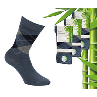 3 pairs of Boru Bamboo socks - Bamboo - Square - Jeans - Size 46-47